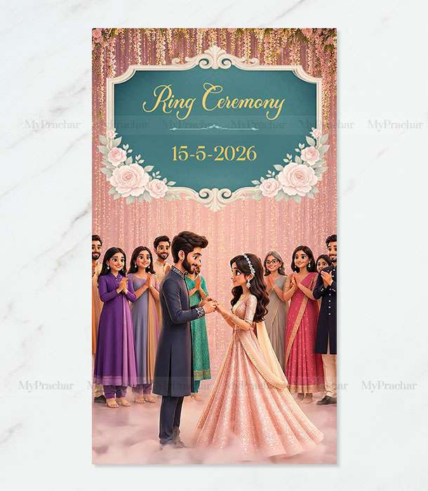 Ai Engagement Invitation in Gujarati 1