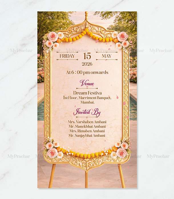 Ai Engagement Invitation in Gujarati 1