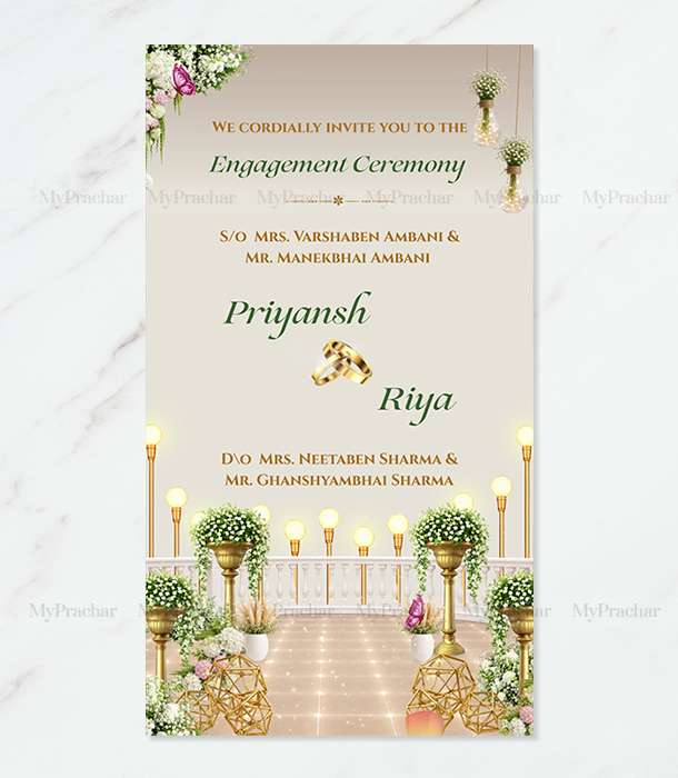 The Regal Sage Collection Engagement Invitation 1