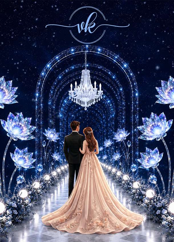 Thumbnail Dreamy Celestial Theme Engagement Invitation