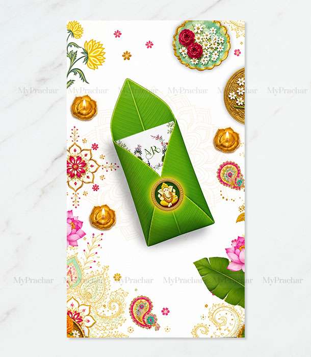 The Modern Vows Wedding Invitation In Gujarati_1