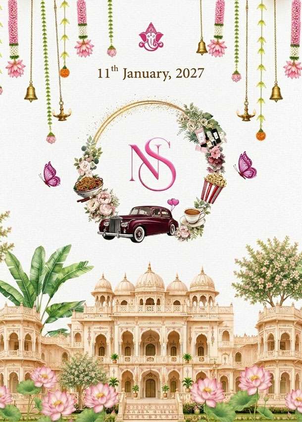 Pushp mahal Wedding Invitation In Gujarati 1